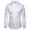 2025 New Men Fashion Medieval Floral Black Dress Shirts Stylish Long Sleeve Steampunk Shirt Men Party Club Bar Social Shirt Male