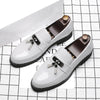 Italy Luxury Brand Loafers Men Shoes Tassel Men Designer Shoes British Style Lacquered Leather Shoes Thick Bottom Wedding Shoes