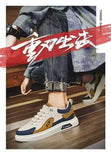 2025 new men's shoes with low top leather, fashionable and trendy running and sports, one foot casual shoes, and trendy shoes