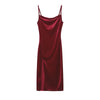 European and American style women's clothing for spring and summer, fashionable and sexy, slim fit, slit camisole dress for wome