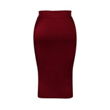Sexy Skirts for Women Bodycon High Waisted Zipper Closure Ruffles Mid Calf Fashion Elegant African Office Work Pencil Skirts New