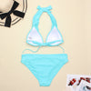 Women's Swimwear 2022 Push Up Bikini Two Pieces Swimsuits Halter Bandage Bathing Suits Sexy Thong Bikini Sets Summer Beach Wear