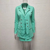 Sets for Women 2 Pieces 2024 Spring Plaid Print Notched Neck Long Sleeve Blazer & Elegant High Waist Mini Skirt Set Office Lady