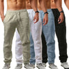 2024 Spring/Summer New Men's Cotton Linen Pants Summer Fashion Casual Solid Color Loose Plus Size M-4XL