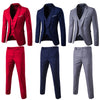 3pcs Suit Men Slim Formal Suit Solid Color Vest Pants Set 3 Piece Mens Suit Business Suit costume homme костюм мужской