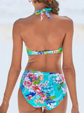 Women's Swimwear 2022 Push Up Bikini Two Pieces Swimsuits Halter Bandage Bathing Suits Sexy Thong Bikini Sets Summer Beach Wear