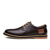 Mens Shoes Hand Sewn Cowhide Leather Shoes Men's Casual Loafers Plus Size 38-48