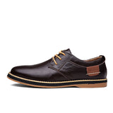 Mens Shoes Hand Sewn Cowhide Leather Shoes Men's Casual Loafers Plus Size 38-48