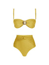 S - XL With Skirt Female Swimsuit High Waist Bikini Women Swimwear Three-pieces Bikini set Padded Bather Bathing Suit Swim V6355