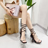 Eilyken New Design Womens Sandals Fashion Fuzzy Feather Summer Transparent High Heels Sexy Nightclub Stripper Shoes Purple Green