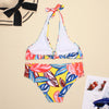 Women's Swimwear 2022 Push Up Bikini Two Pieces Swimsuits Halter Bandage Bathing Suits Sexy Thong Bikini Sets Summer Beach Wear