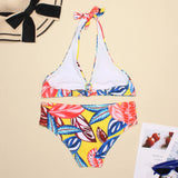 Women's Swimwear 2022 Push Up Bikini Two Pieces Swimsuits Halter Bandage Bathing Suits Sexy Thong Bikini Sets Summer Beach Wear