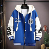 Trendy Spring Autumn Sweatshirt Men's Jacket for Youth Large Size Cool School Uniform Middle School Student Men's Wear Ballpark