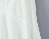 Women Dress 2025 New Fashion Summer Vintage White Lace-Panelled Cotton Dresses for Women Elegance Chic Ladies Midi Dress