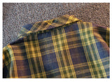 2025 New Arrival Mens Plaid Shirt Long Sleeve Casual Shirts Button Down Regular Fit Work Shirts