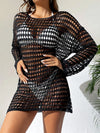 Women's Plus Size Swim Cover Up – Long Sleeve Beach Tunic Dress for Sun Protection, Swimwear Bikini Wrap, Ladies Sports Swimwear