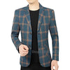 Plus Size 5XL-XS Mens Singel Breasted Blazer Classic New Plaid Slim Fit Suit Jacket Formal Office Business Wedding Casual Blazer