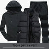 Casual Suit Men's Autumn New Style Loose Plus Size Trend Sweaters and Trousers Sports Casual Three-piece Set