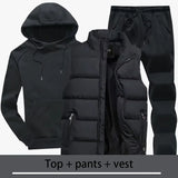 Casual Suit Men's Autumn New Style Loose Plus Size Trend Sweaters and Trousers Sports Casual Three-piece Set