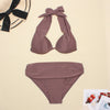 Women's Swimwear 2022 Push Up Bikini Two Pieces Swimsuits Halter Bandage Bathing Suits Sexy Thong Bikini Sets Summer Beach Wear