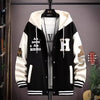 Trendy Spring Autumn Sweatshirt Men's Jacket for Youth Large Size Cool School Uniform Middle School Student Men's Wear Ballpark