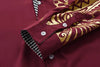Men's Business Shirts Men Dress Shirt Casual Streetwear Black Gold Stamping Printed Shirt Design Turn Down Collar Male Tops