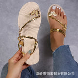2023 New Butterfly Toe Sandals, Beach Sandals, Occidental Slippers, Chinese Feminis  Wedding Shoes Bride  Womens Shoes