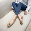 Women Flats Pu Leather Yellow Flat Shoes Solid Color Soft Sole Slip on 2025 Summer Female Fashion Shoes Square Toe Ballet Shoes