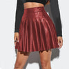 Women Skirts High Waist High-quality PU Sexy Versatile A-Line Attractive Comfortable Faux Leather Comfy Fashion