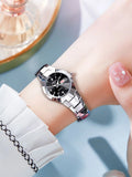 ORUSS Relogio Feminino Couple Watch Men Quartz watch for Lovers Luxury Womens wristwatch Week Display Stainless Steel Waterproof