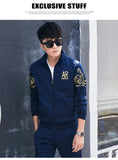 Plus Size 5XL 6XL Men's Tracksuit Autumn Clothes Sportswear Two Piece Set Men Jacket Sweatpants Male Sweatsuit Sports Suits Sets