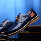 Mens Shoes Hand Sewn Cowhide Leather Shoes Men's Casual Loafers Plus Size 38-48