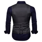 2025 Men's Formal Dress Vest Top Double Breasted Casual Tank Tops Solid Slim V-Neck Club Party Suits Vest Formal Waistcoat Men