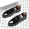 Italy Luxury Brand Loafers Men Shoes Tassel Men Designer Shoes British Style Lacquered Leather Shoes Thick Bottom Wedding Shoes