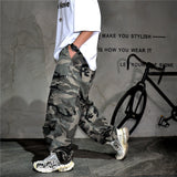 Mens American Tactical Cargo Pants Premium Camo Baggy Loose Fit Vintage Streetwear Korean Style Trendy Workwear Khaki Pants Male