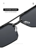 Men's Metal Sunglasses Square Half Frame Rice Nails Casual Trend Personality Retro Fashion Outdoor Sports Eyeglasses