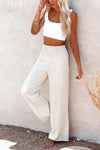 Plus Size 3XL 2019 Summer New Hot Cotton Linen Women Wide Legs Pants Solid Casual High Waist Button Trousers Female Loose Pants